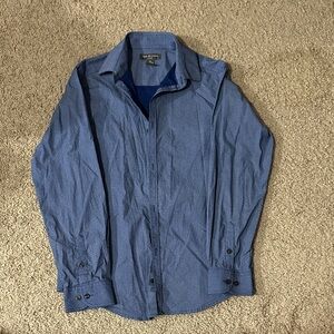 Van Heusen Blue Geometric Flex Shirt